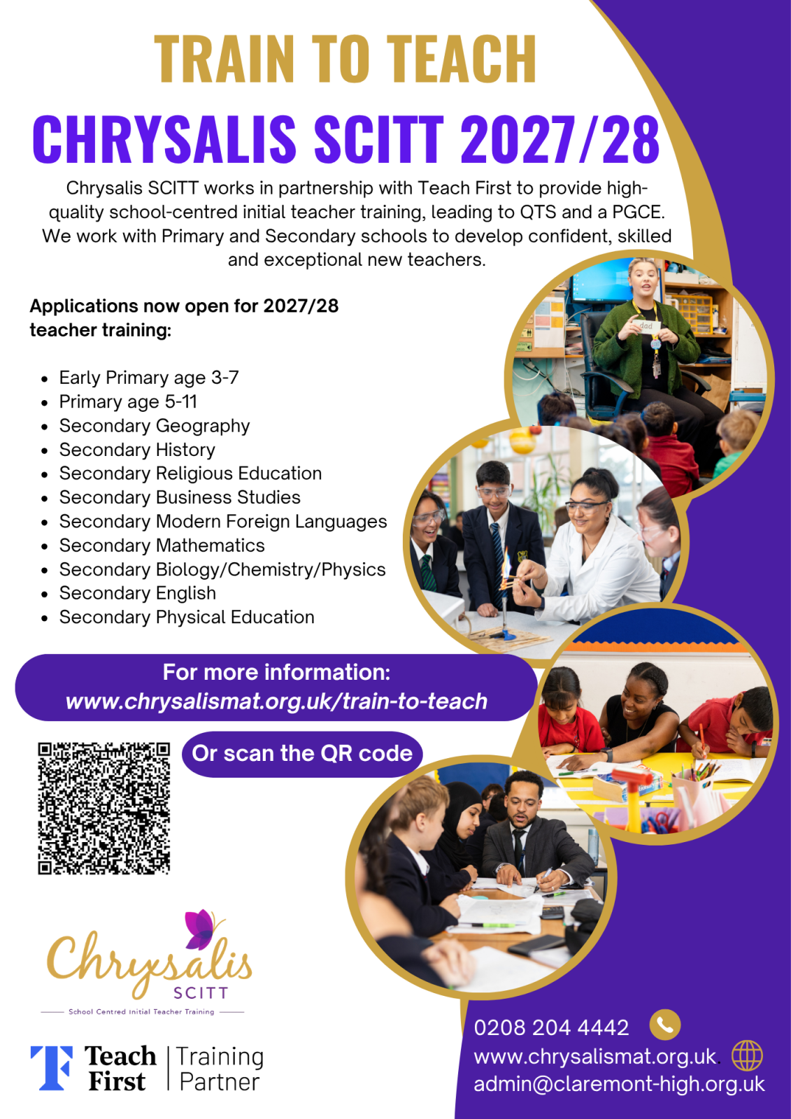 Train to Teach with Chrysalis SCITT